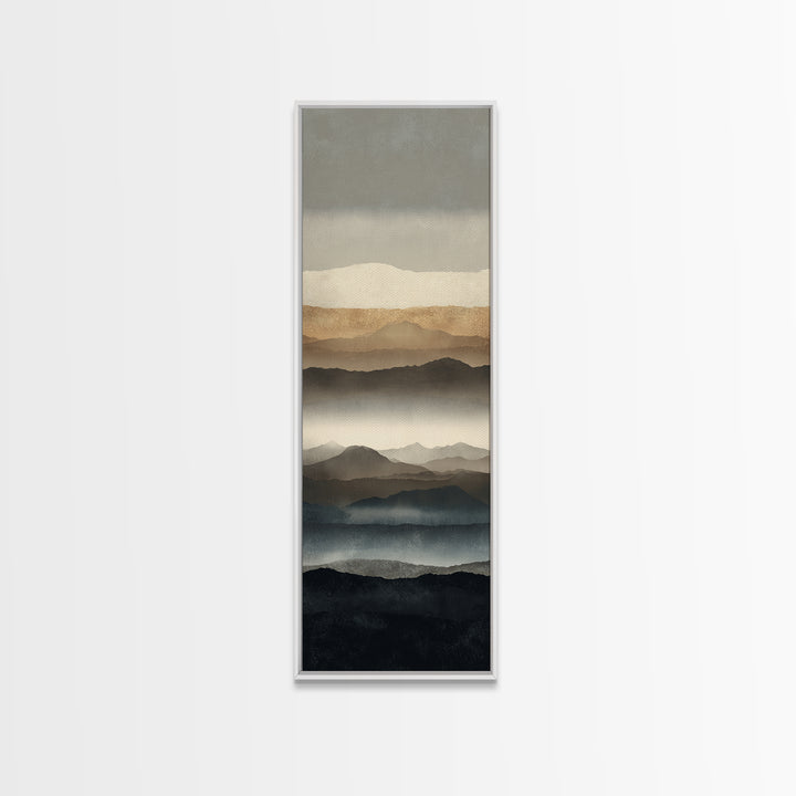 Minimal Mountain Sunrise for Focus Canvas Print, Office Art, Luxury Decor, Office Decor, Fine Art, Focus, Pet Portrait, OFF-1x3-86