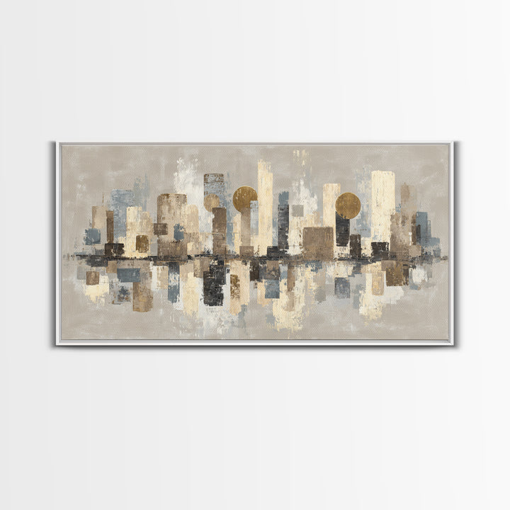 Large Neutral Texture Art for Professional Setting Canvas Print, Office Art, Contemporary Art, Office Decor, Fine Art, Focus, OFF-2x1-17