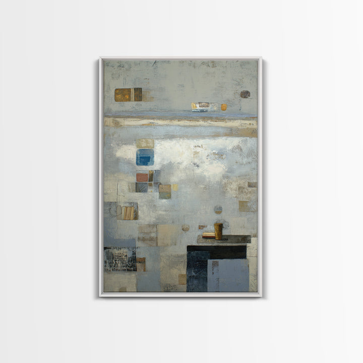 Dignified Neutral Landscape Canvas Print, Office Art, Gallery Decor, Office Decor, Oil Painting, Focus, Contemporary Art, OFF-2x3-15