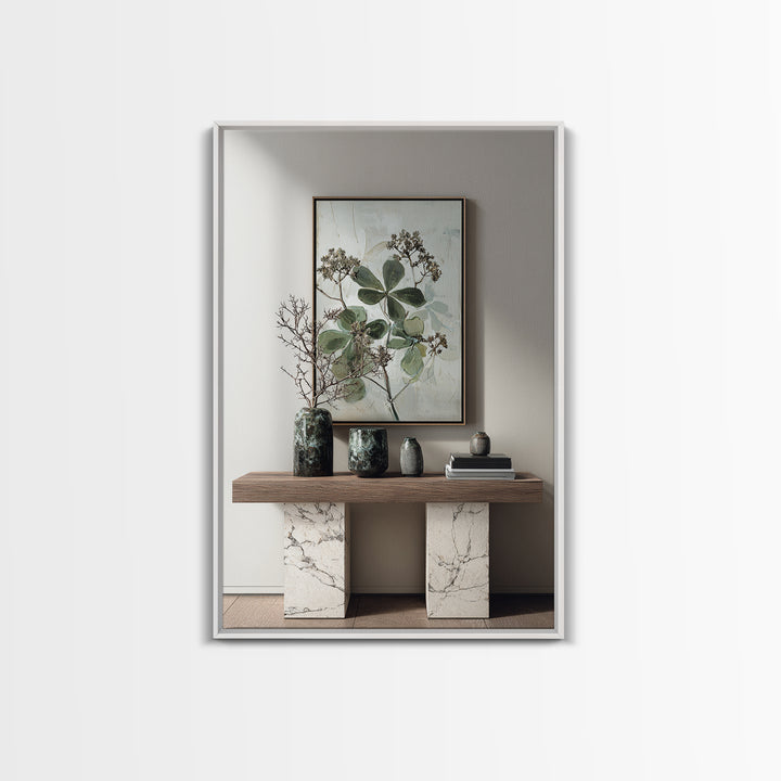 Modern Botanical Print Framed Canvas Print, Office Art, Living Room Decor, Office Decor, Fine Art, Focus, Fine Art Print, OFF-2x3-36