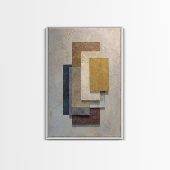 Balanced Stone Composition Framed Canvas Print, Office Art, Neutral Decor, Office Decor, Abstract Art, Focus, Wall Art, OFF-2x3-56
