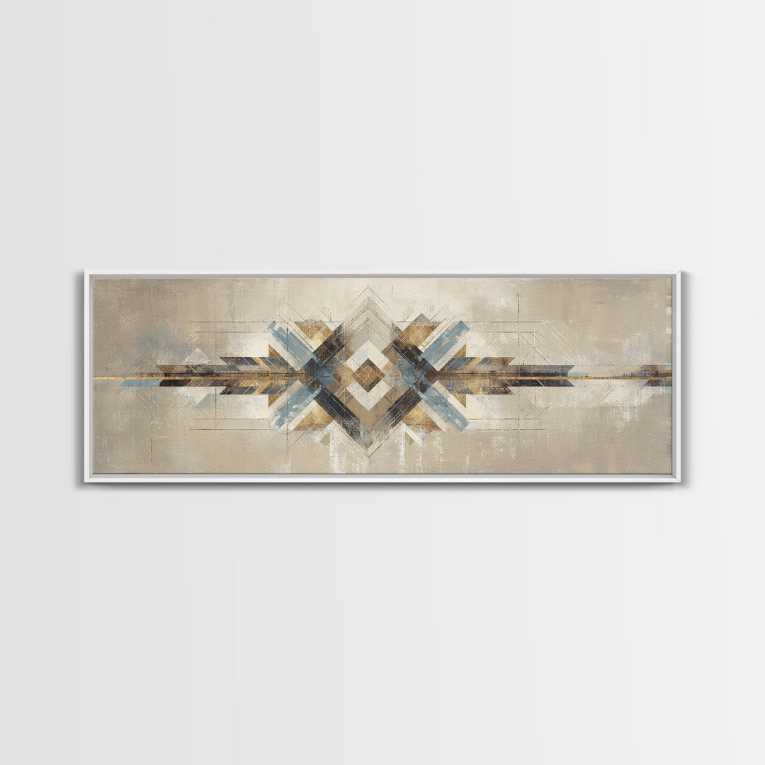 Subtle Motivational Symbol Using Arrows Without Text Framed Canvas Print, Office Art, Contemporary Art, Office Decor, Focus, OFF-3x1-55