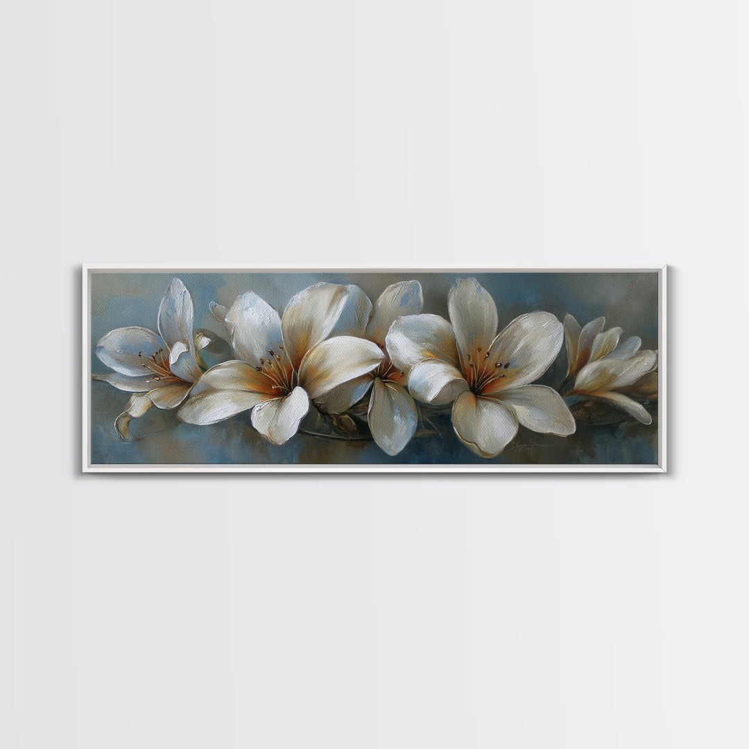 Desk Plant Botanical Closeup Canvas Print, Office Art, Office Decor, Watercolor Art, Focus, Canvas Wall Art, Abstract Art, OFF-3x1-80