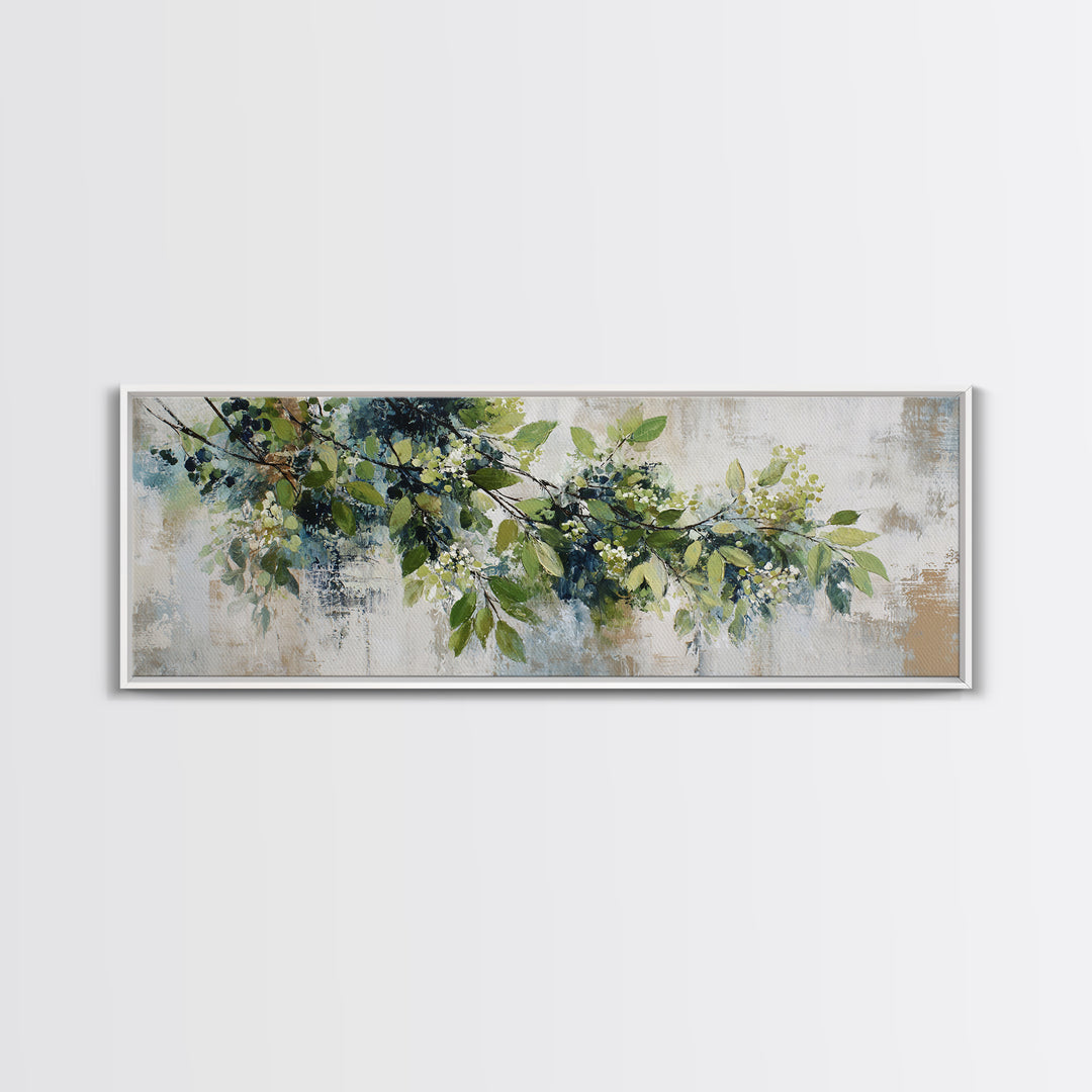Modern Botanical Print Canvas Print, Office Art, Digital Art, Office Decor, Fine Art, Focus, Ai Art, Printable Art, OFF-3x1-92