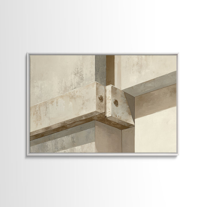 Architectural Line Drawing Framed Canvas Print, Office Art, Office Wall Art, Office Decor, Abstract Art, Focus, OFF-3x2-31