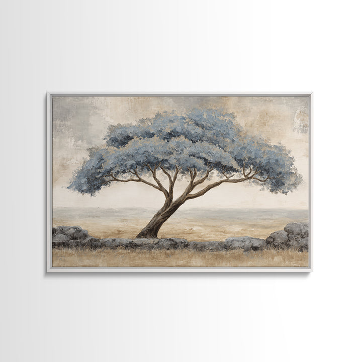 Ink Wash Tree Symbolizing Stability Canvas Print, Office Art, Art Deco, Office Decor, Fine Art, Focus, Bedroom Wall Art, OFF-3x2-42