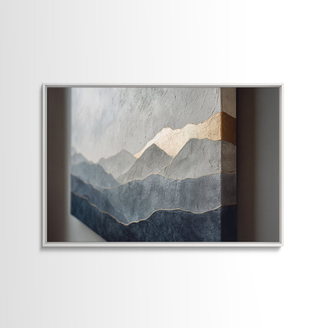 Minimal Mountain Sunrise for Focus Canvas Print, Office Art, Wall Prints, Office Decor, Oil Painting, Focus, Cubicle Decor, OFF-3x2-54