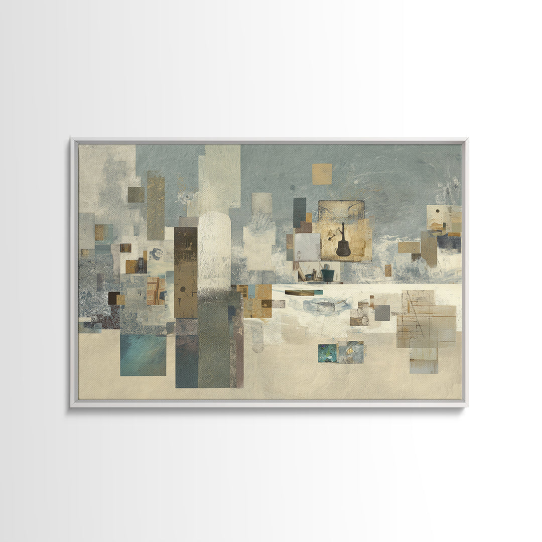 Dignified Neutral Landscape Framed Canvas Print, Office Art, Art Print, Office Decor, Fine Art, Focus, Printable, OFF-3x2-59