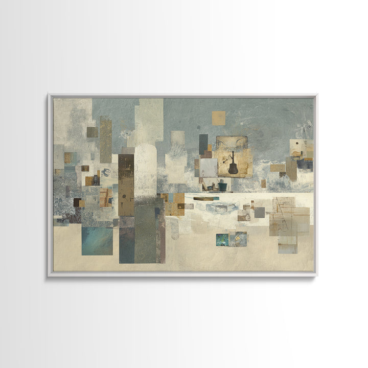 Dignified Neutral Landscape Framed Canvas Print, Office Art, Art Print, Office Decor, Fine Art, Focus, Printable, OFF-3x2-59