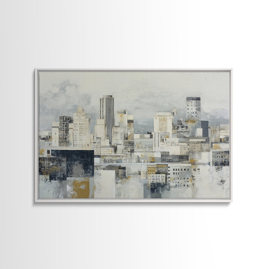 Large Neutral Texture Art for Professional Setting Framed Canvas Print, Office Art, Trendy Wall Art, Office Decor, OFF-3x2-97