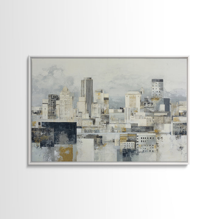 Large Neutral Texture Art for Professional Setting Framed Canvas Print, Office Art, Trendy Wall Art, Office Decor, OFF-3x2-97