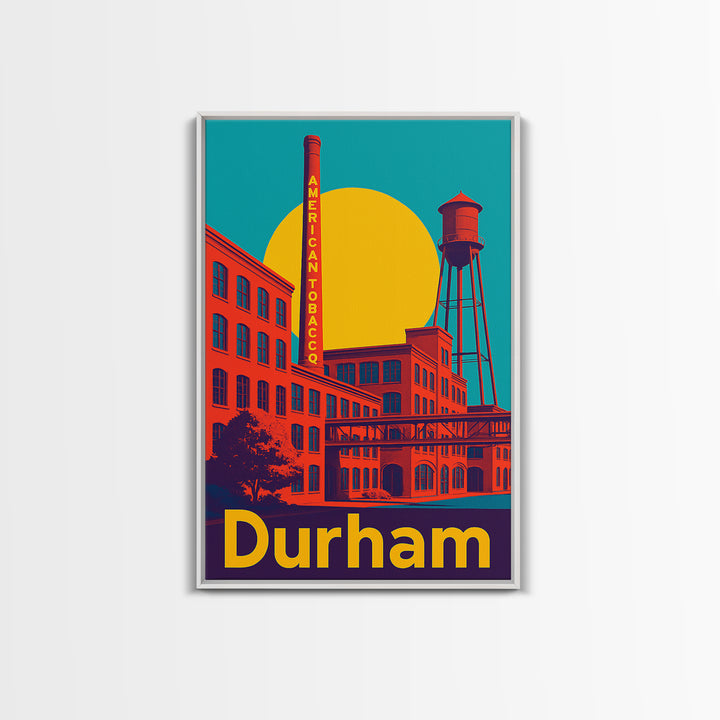 Durham Travel Poster, Canvas Print, Bold Pop Art Poster, Durham Wall Art, Vintage Travel Art, Wanderlust Decor, Home Office Decor
