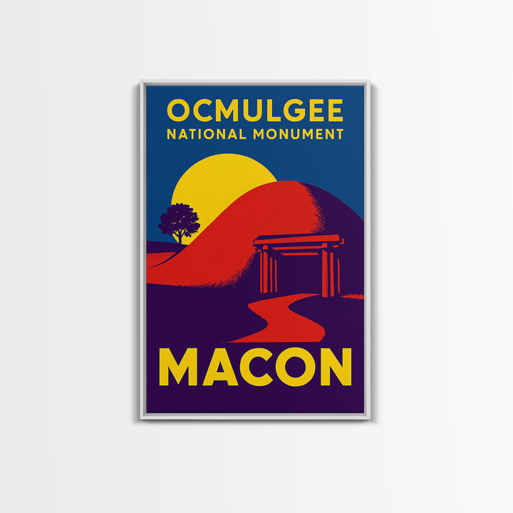Macon Georgia Travel Poster, Canvas Print, High Contrast City Poster, Macon Poster Print, Travel Poster Art, Travel Wall Decor, Wall Art
