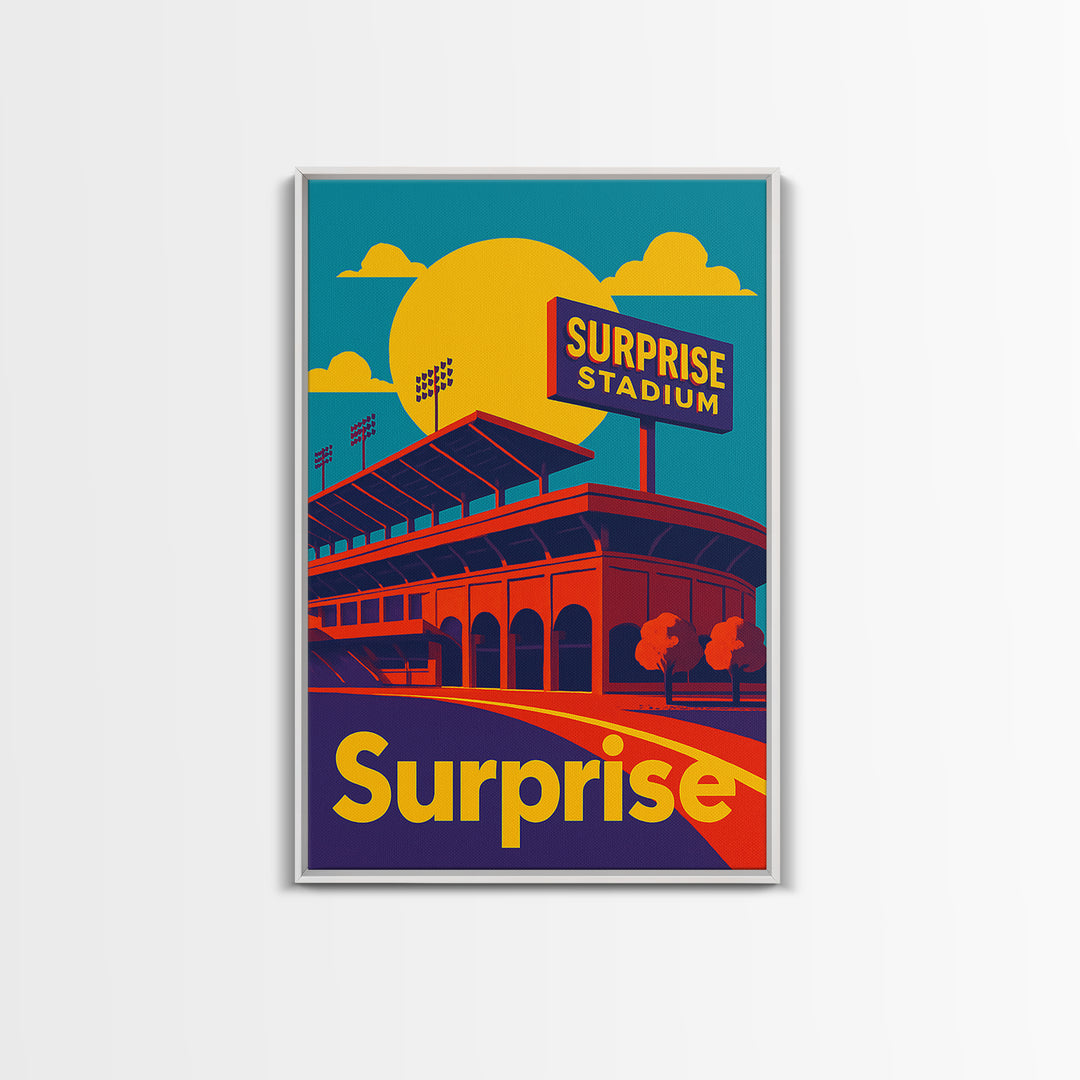 Surprise Arizona Travel Poster, Canvas Print, Colorful Graphic Wall Art, Surprise Travel Art, Wall Decor, Travel Wall Art, Landscape Art
