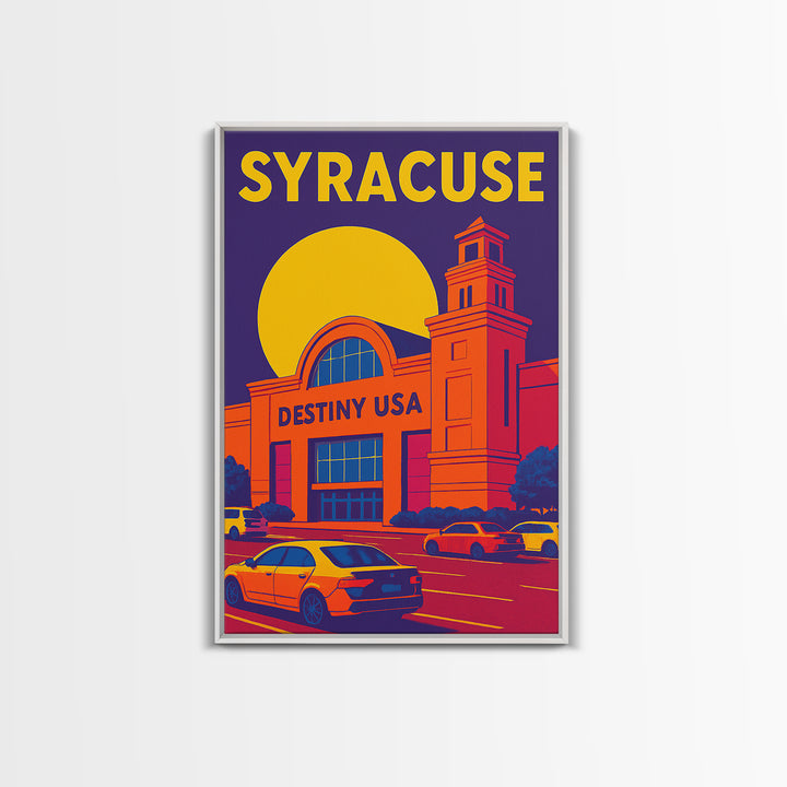 Syracuse New York Travel Poster, Canvas Print, High Contrast City Poster, Syracuse Wall Art, City Travel Prints, Wall Decor, City Poster