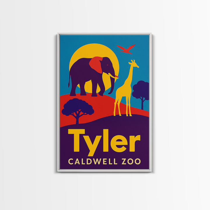 Tyler Travel Poster, Framed Canvas Print, Bold Pop Art Poster, Tyler Wall Art, Modern Wall Decor, Travel Art Print, Travel Wall Art