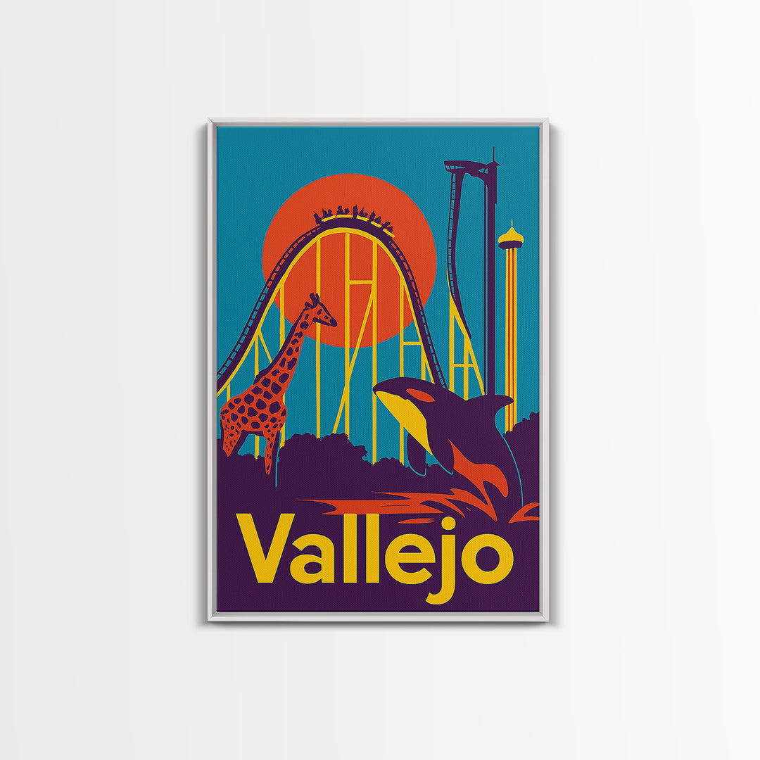 Vallejo Travel Poster, Canvas Print, High Contrast City Poster, Vallejo Travel Art, City Art Print, Travel Poster Set, Travel Art Print