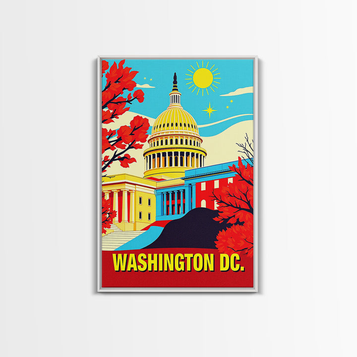 Washington Travel Poster, Canvas Print, Bold Pop Art Poster, Washington Wall Art, Travel Art Print, Travel Wall Art, Wanderlust Decor