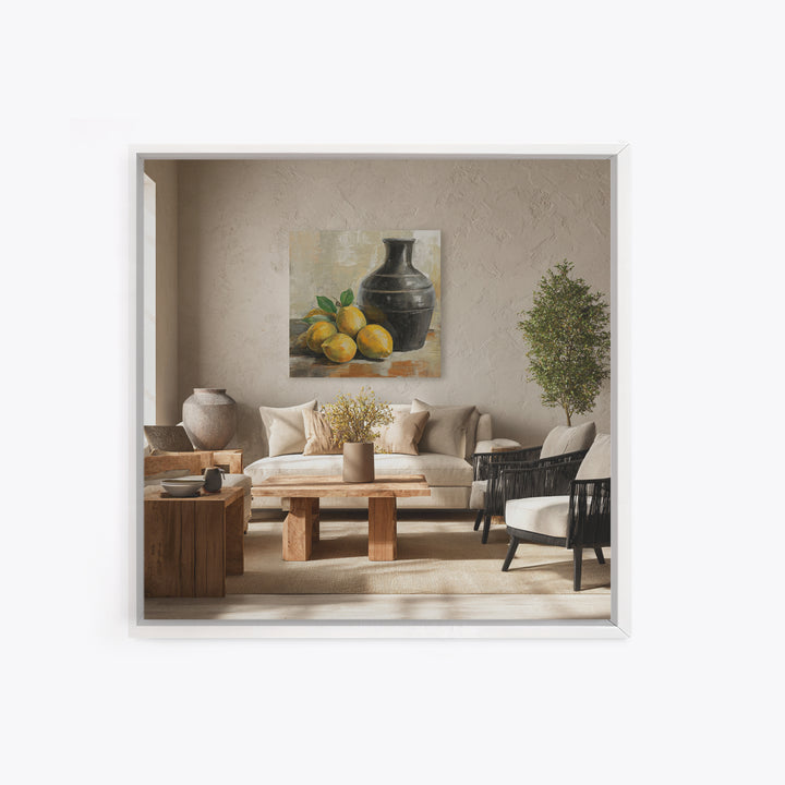 Outdoor Citrus Still Life Framed Canvas Print, Patio Art, Fine Art Print, Patio Decor, Fine Art, Outdoor, Wall Decor, PAT-1x1-29