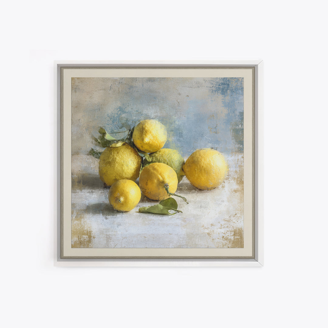 Outdoor Citrus Still Life Canvas Print, Patio Art, Rustic Decor, Patio Decor, Fine Art, Outdoor, Textured Painting, PAT-1x1-5