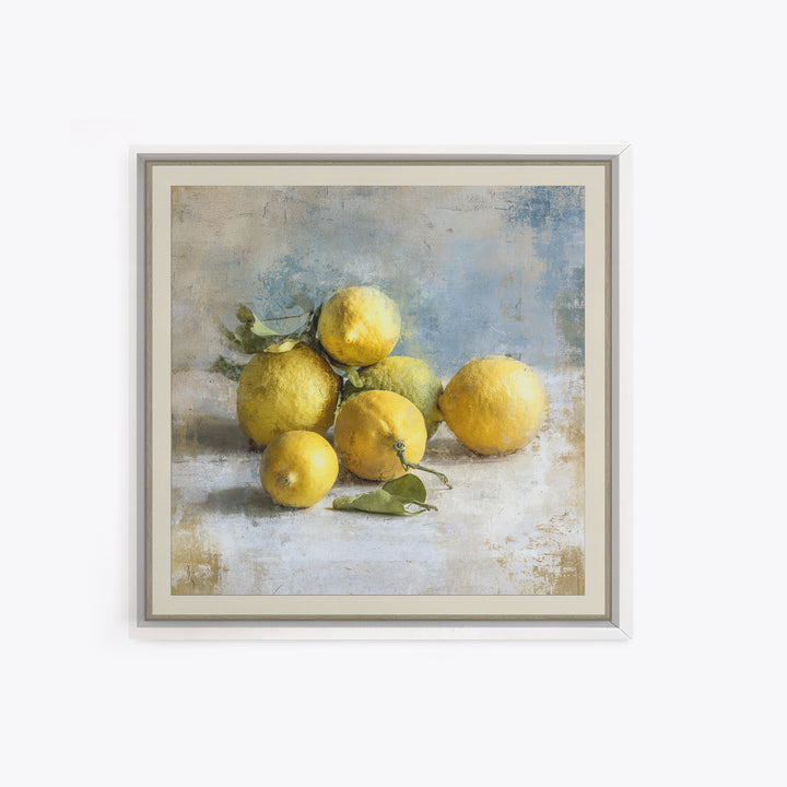 Outdoor Citrus Still Life Canvas Print, Patio Art, Rustic Decor, Patio Decor, Fine Art, Outdoor, Textured Painting, PAT-1x1-5