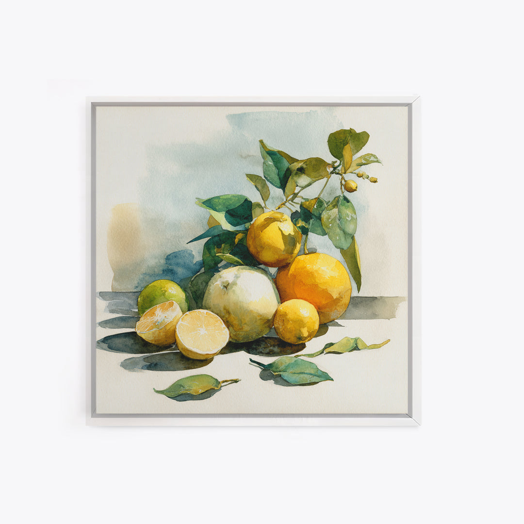 Outdoor Citrus Still Life Canvas Print, Patio Art, Room Decor, Patio Decor, Fine Art, Outdoor, Garden Art, Outdoor Wall Art, PAT-1x1-77