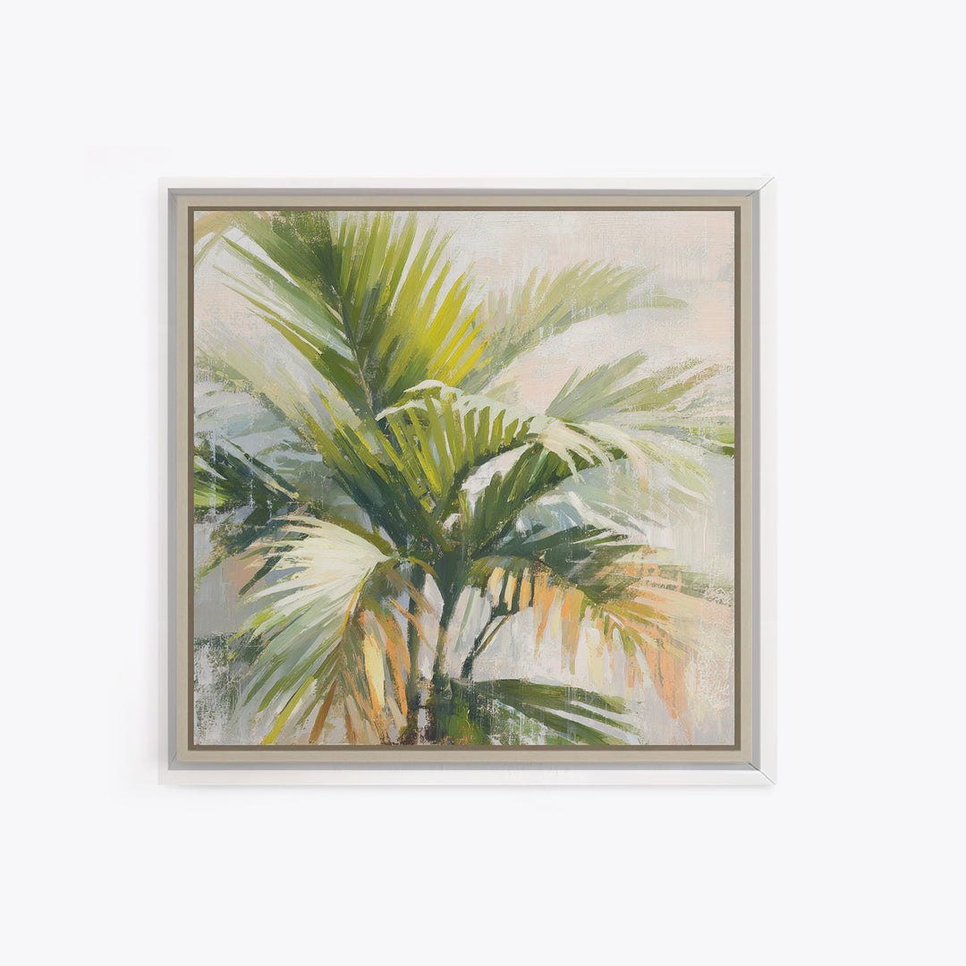 Tropical Palm Fronds Canvas Print, Patio Art, Wall Art, Patio Decor, Oil Painting, Outdoor, Outdoor Wall Decor, Floral Wall Art, PAT-1x1-97