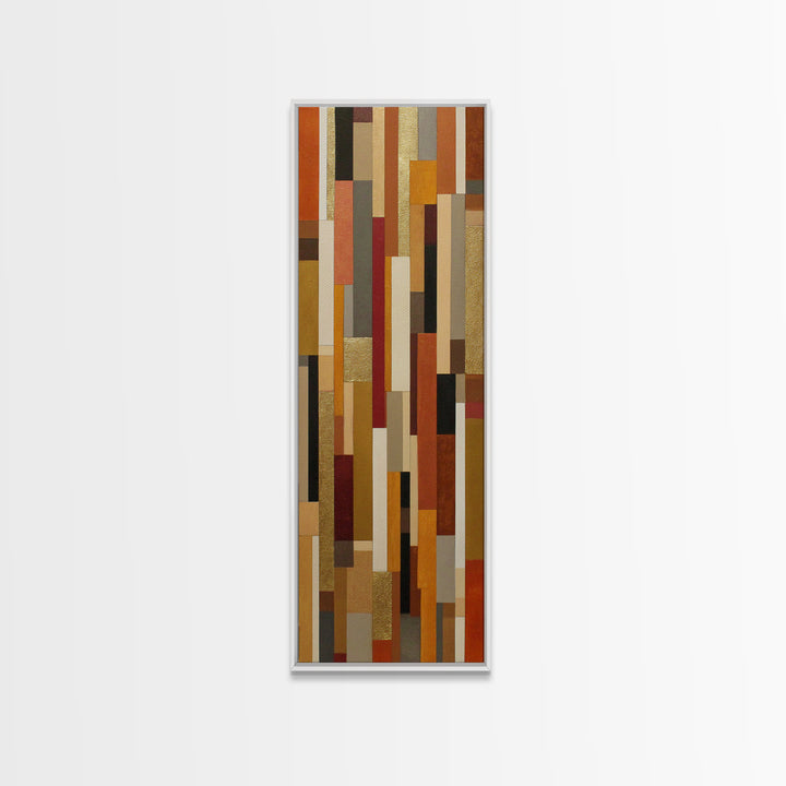 Warm Geometric Tile Pattern Canvas Print, Patio Art, Boho Decor, Patio Decor, Abstract Art, Outdoor, Outdoor Decor, PAT-1x3-12