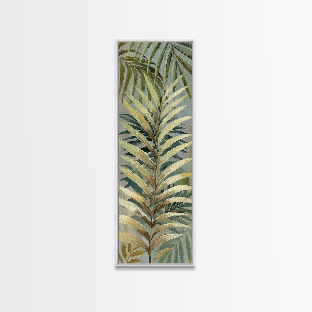 Tropical Palm Fronds Canvas Print, Patio Art, Statement Artwork, Patio Decor, Fine Art, Outdoor, Outdoor Decor, Metal Wall Art, PAT-1x3-13