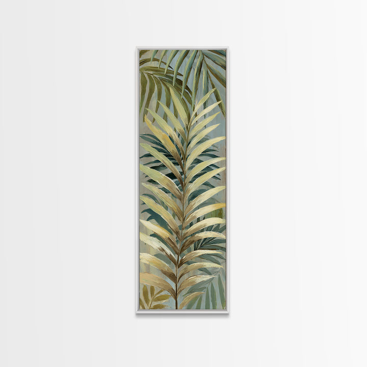 Tropical Palm Fronds Canvas Print, Patio Art, Statement Artwork, Patio Decor, Fine Art, Outdoor, Outdoor Decor, Metal Wall Art, PAT-1x3-13