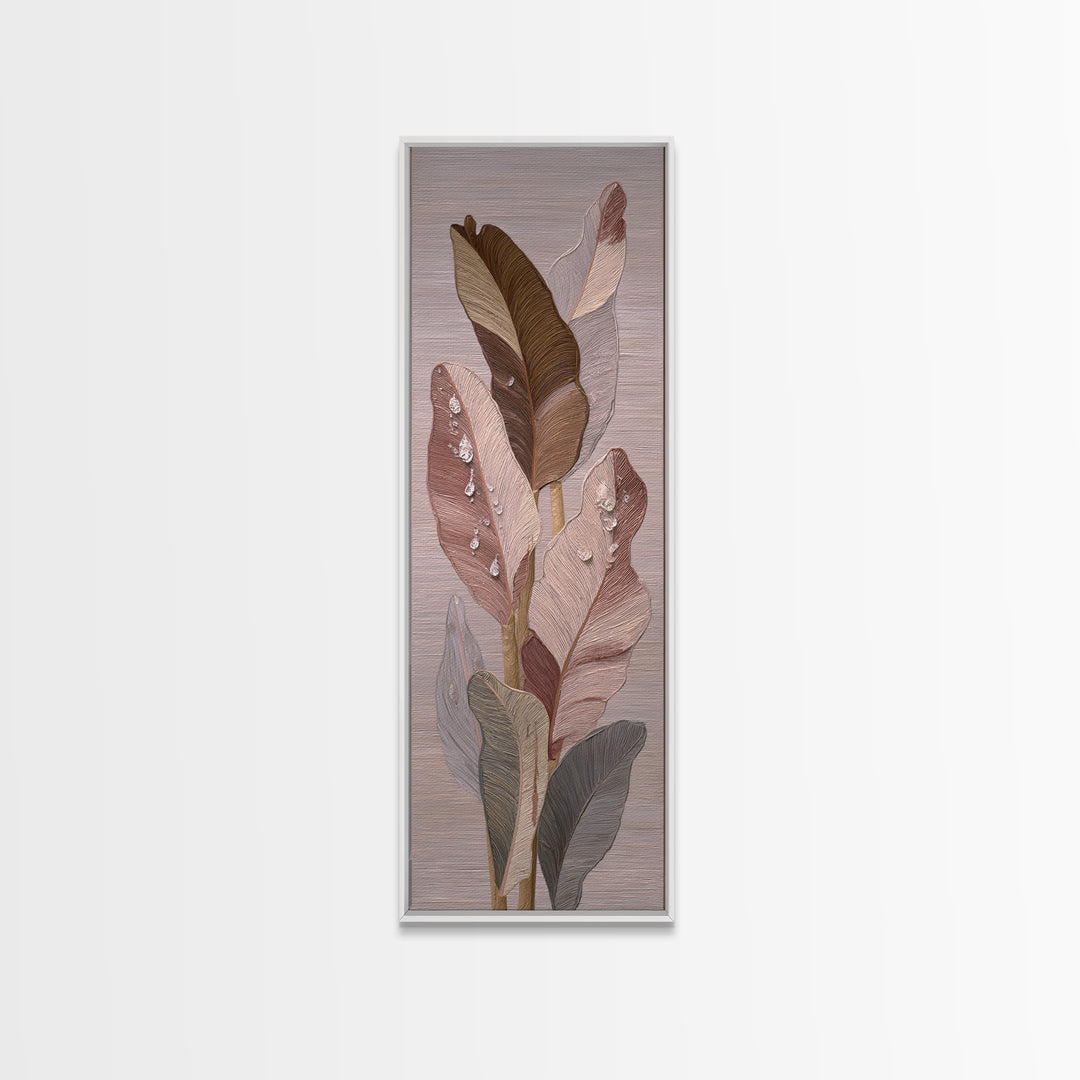 Banana Leaves with Rain Drop Details Canvas Print, Patio Art, Room Decor, Patio Decor, Fine Art, Outdoor, Garden Art, PAT-1x3-28