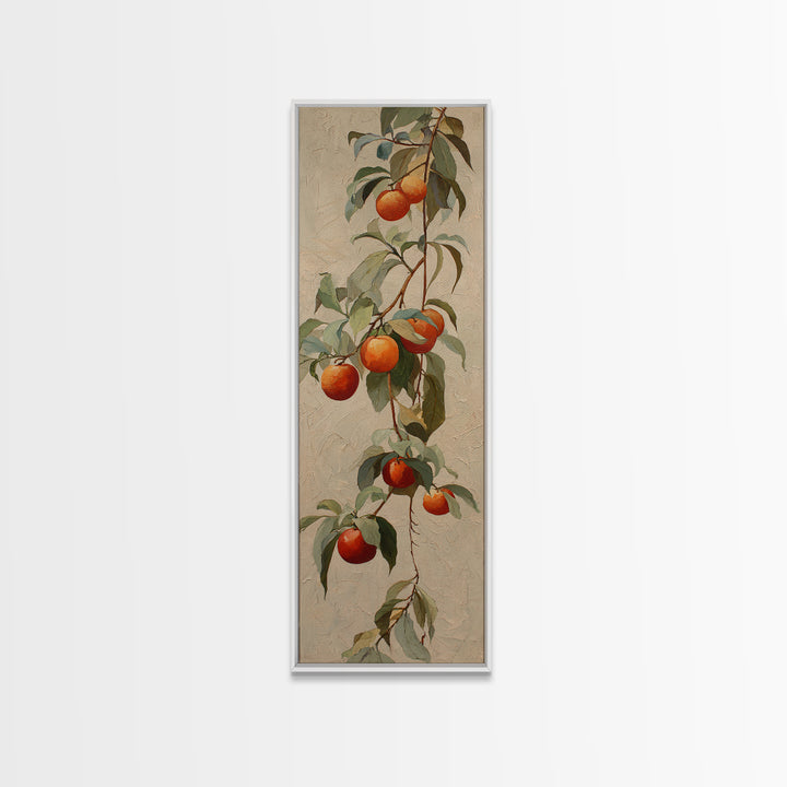 Orange Tree Branch Framed Canvas Print, Patio Art, Yard Decor, Patio Decor, Fine Art, Outdoor, Luxury Decor, Art Print, PAT-1x3-34