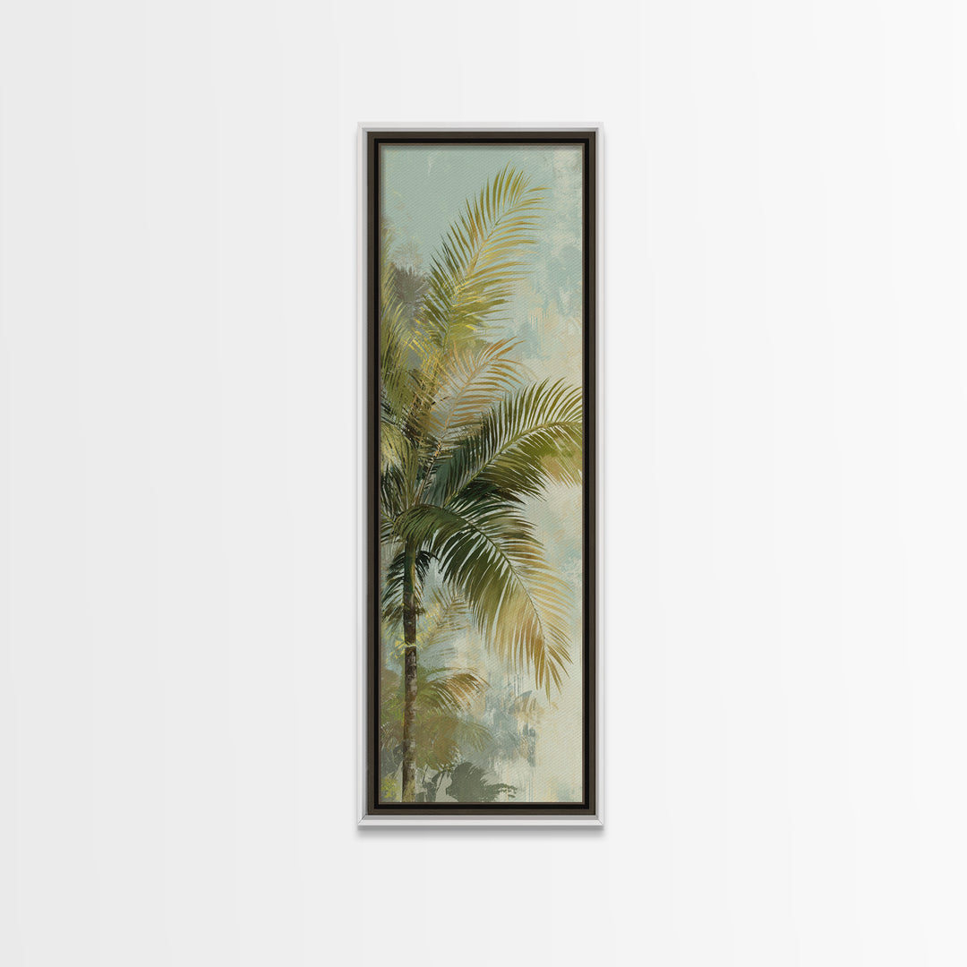 Tropical Palm Fronds Canvas Print, Patio Art, Statement Artwork, Patio Decor, Fine Art, Outdoor, Outdoor Decor, Metal Wall Art, PAT-1x3-37