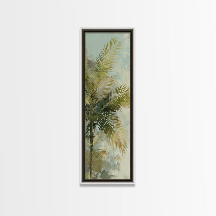 Tropical Palm Fronds Canvas Print, Patio Art, Statement Artwork, Patio Decor, Fine Art, Outdoor, Outdoor Decor, Metal Wall Art, PAT-1x3-37