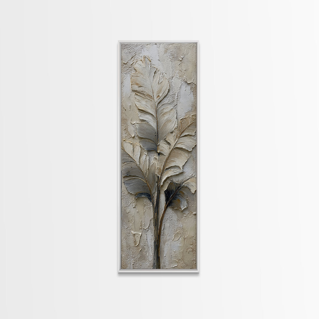Banana Leaves with Rain Drop Details Framed Canvas Print, Patio Art, Fine Art Print, Patio Decor, Fine Art, Outdoor, Wall Decor, PAT-1x3-4