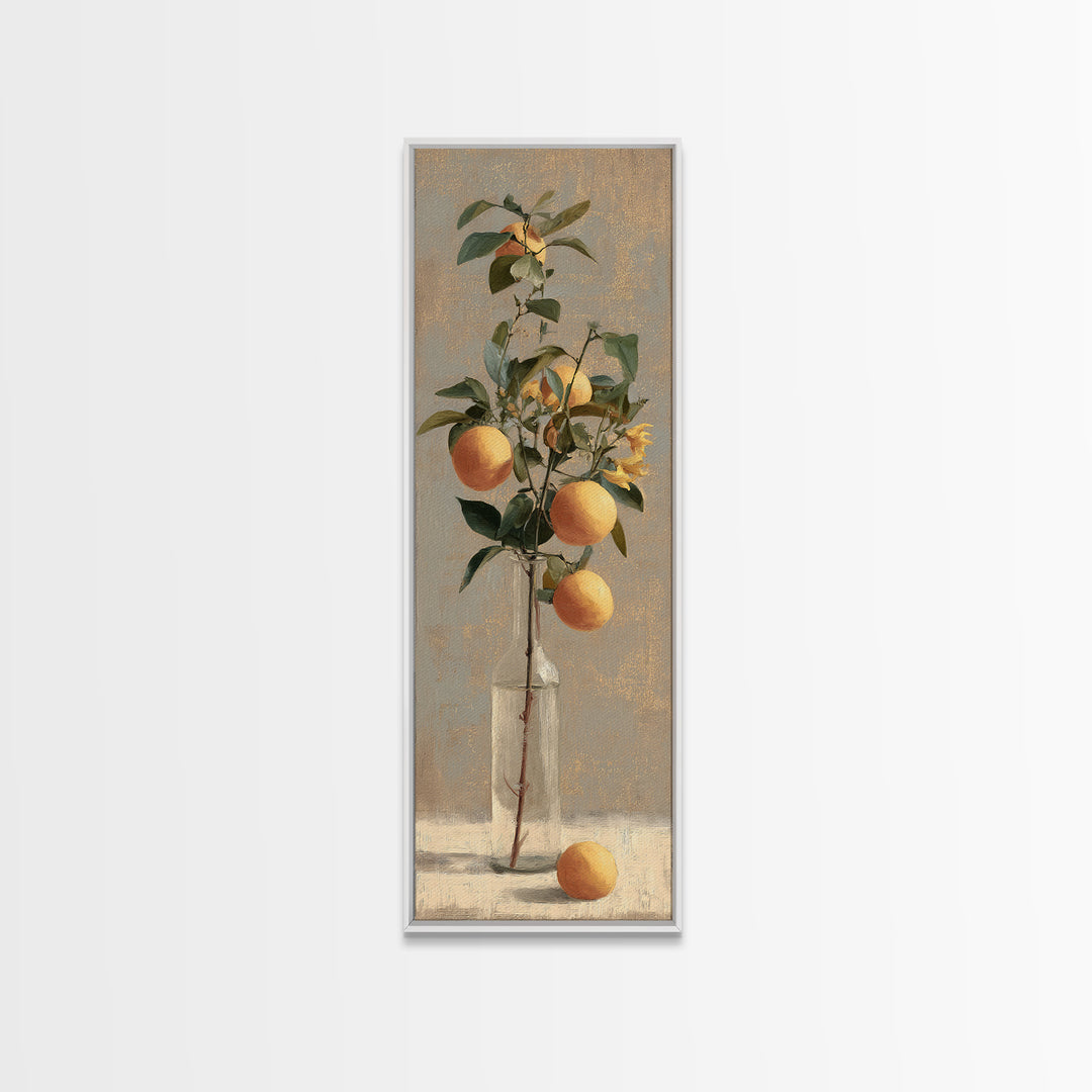 Outdoor Citrus Still Life Canvas Print, Patio Art, Patio Decor, Fine Art, Outdoor, Gallery Decor, Neutral Decor, Modern Decor, PAT-1x3-41