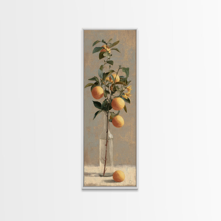 Outdoor Citrus Still Life Canvas Print, Patio Art, Patio Decor, Fine Art, Outdoor, Gallery Decor, Neutral Decor, Modern Decor, PAT-1x3-41