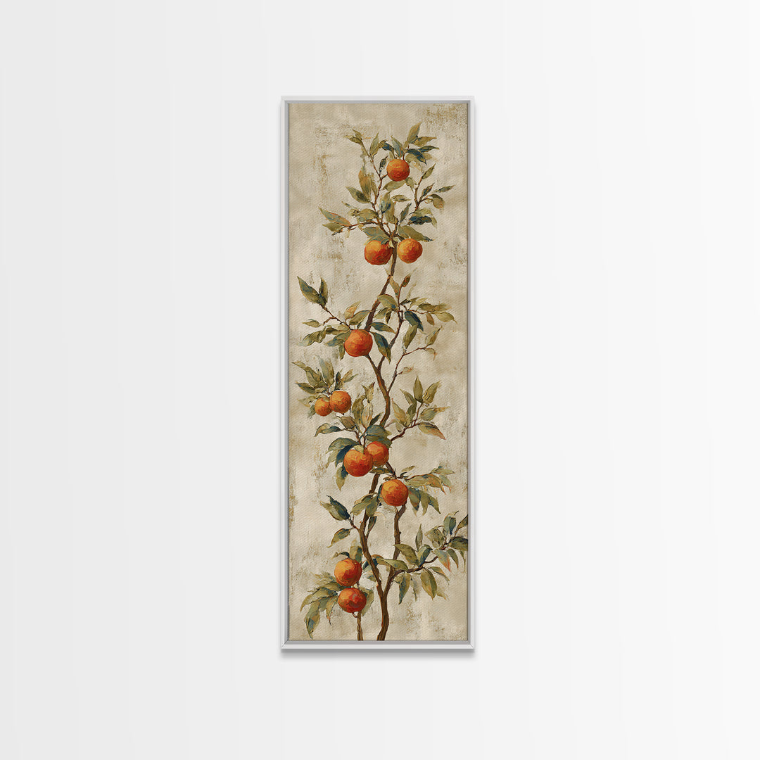 Orange Tree Branch Canvas Print, Patio Art, Gallery Decor, Patio Decor, Fine Art, Outdoor, Contemporary Art, Wall Art, PAT-1x3-82