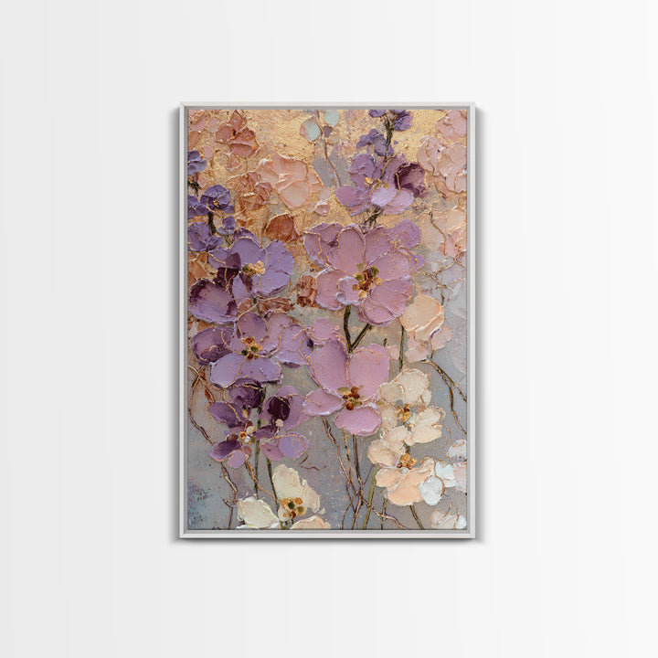 Sunset over Garden Flowers and Vines Canvas Print, Patio Art, Gallery Decor, Patio Decor, Oil Painting, Outdoor, PAT-2x3-15