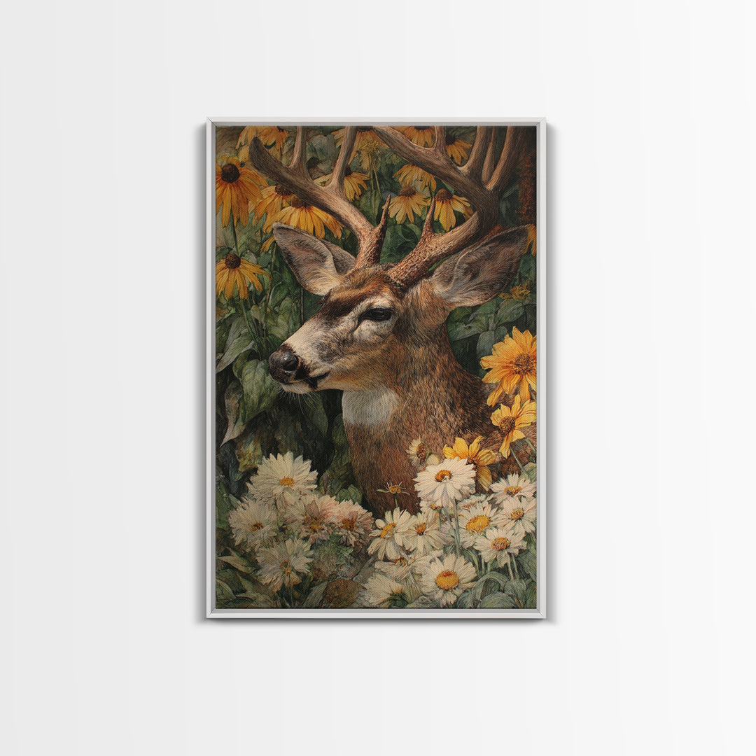 Butterfly Garden with Zinnias and Daisies Canvas Print, Patio Art, Metal Wall Art, Patio Decor, Oil Painting, Outdoor, PAT-2x3-45