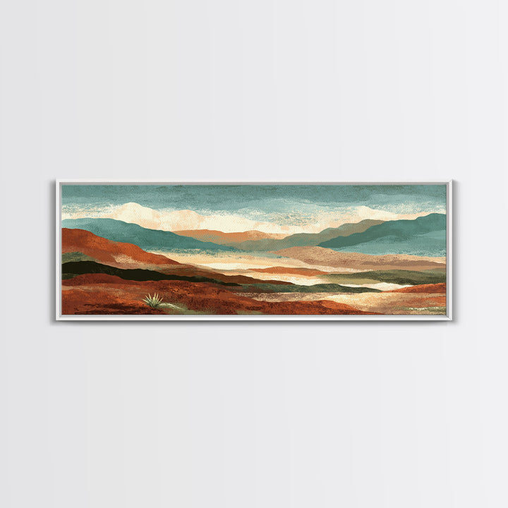 Desert Patio Agave and Bougainvillea Framed Canvas Print, Patio Art, Porch Decor, Patio Decor, Outdoor, Fine Art Print, PAT-3x1-57