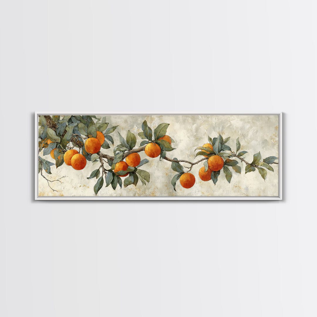Orange Tree Branch Canvas Print, Patio Art, Gallery Decor, Patio Decor, Fine Art, Outdoor, Contemporary Art, Wall Art, PAT-3x1-62