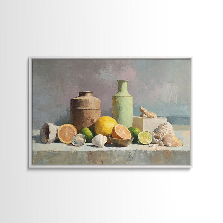 Outdoor Citrus Still Life Canvas Print, Patio Art, Beach House Decor, Patio Decor, Outdoor, Modern Decor, Fine Art Print, PAT-3x2-57