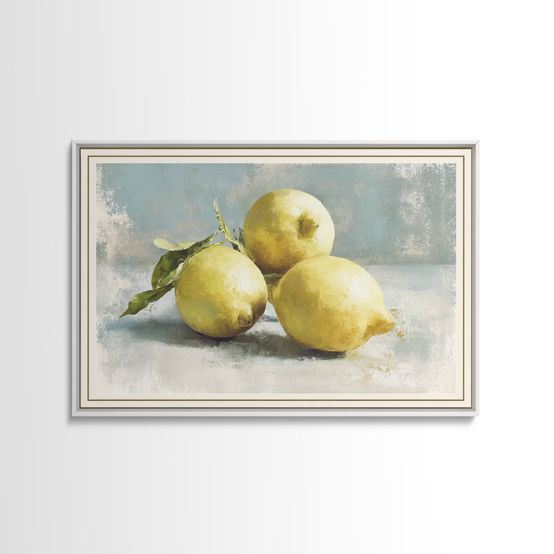 Outdoor Citrus Still Life Framed Canvas Print, Patio Art, Mixed Media Art, Patio Decor, Fine Art, Outdoor, Art Print, PAT-3x2-81