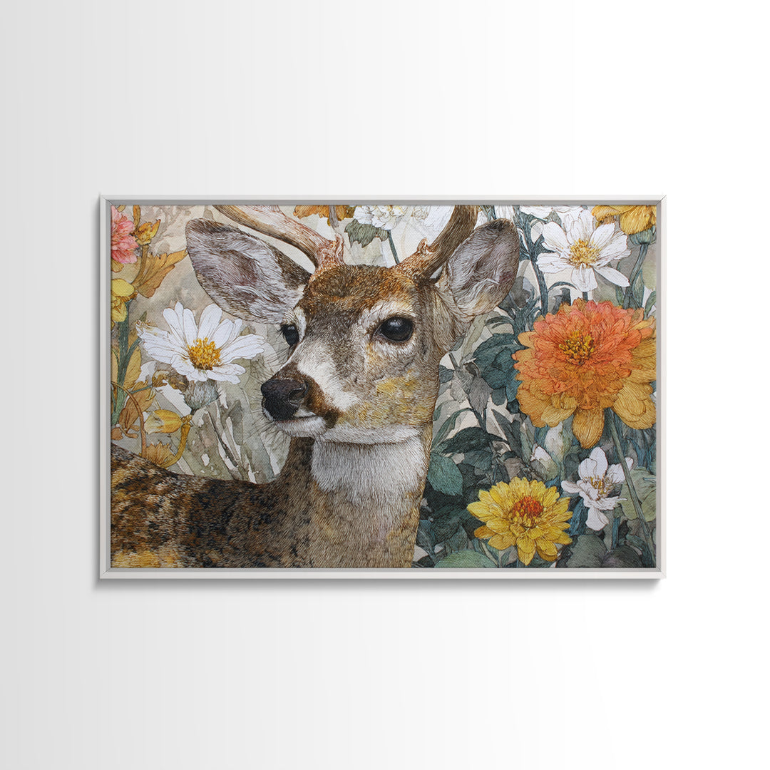 Butterfly Garden with Zinnias and Daisies Canvas Print, Patio Art, Rustic Decor, Patio Decor, Fine Art, Outdoor, PAT-3x2-89