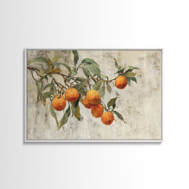Orange Tree Branch Canvas Print, Patio Art, Porch Decor, Patio Decor, Oil Painting, Outdoor, Fine Art Print, Statement Artwork, PAT-3x2-98