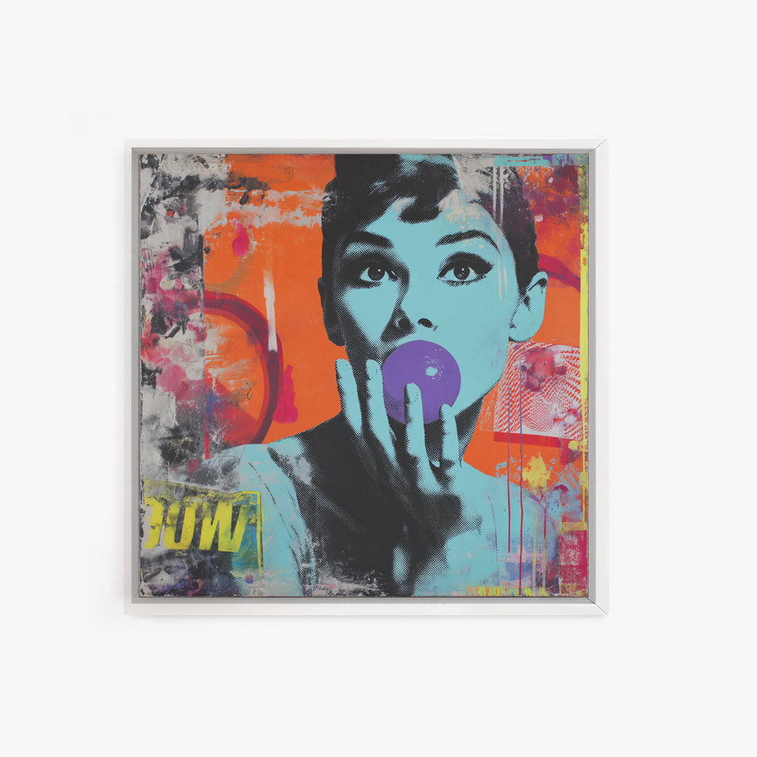 Lollipop Arrangement with Halftone Shadows Framed Canvas Print, Pop Art, Party Decor, Living Room Decor, Fine Art, Pop, POP-1x1-38