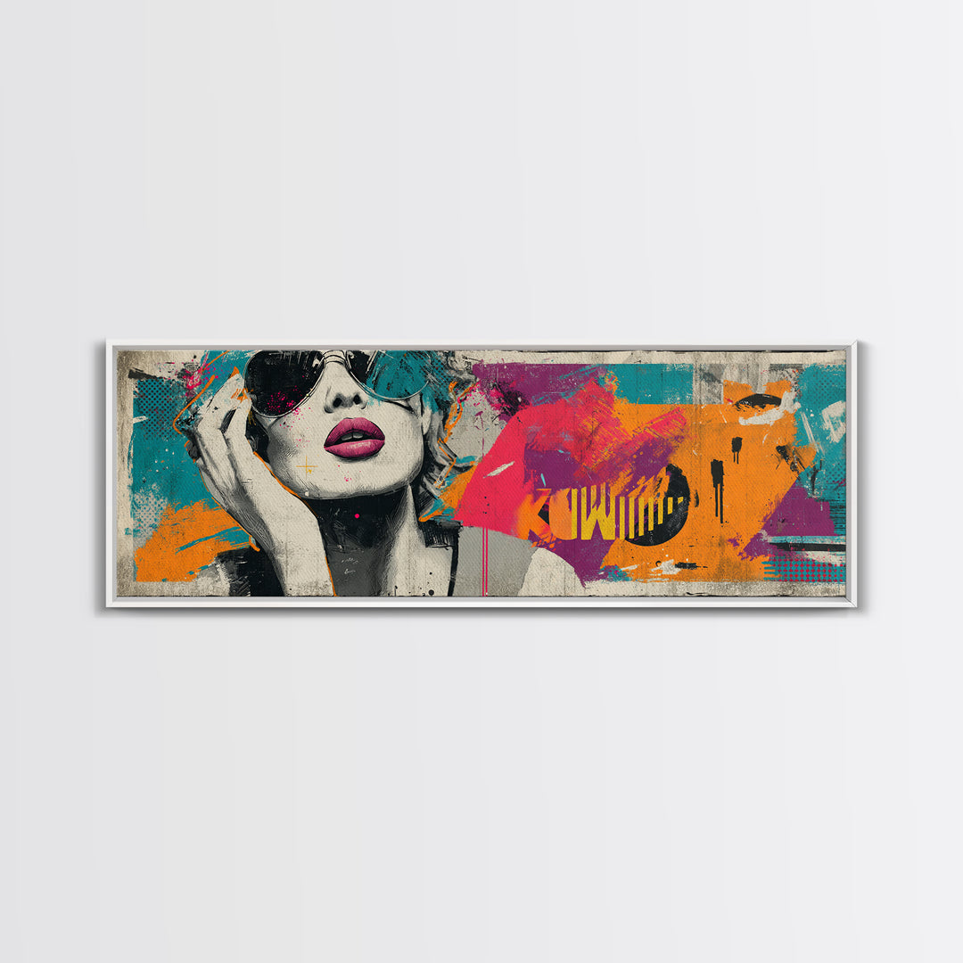 Shopping Bag Fashion Graphic Without Brands Canvas Print, Pop Art, Mexican Art, Living Room Decor, Fine Art, Pop, Neutral Decor, POP-3x1-16