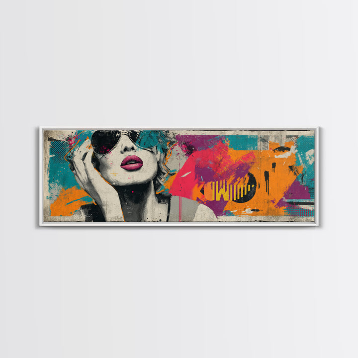Shopping Bag Fashion Graphic Without Brands Canvas Print, Pop Art, Mexican Art, Living Room Decor, Fine Art, Pop, Neutral Decor, POP-3x1-16