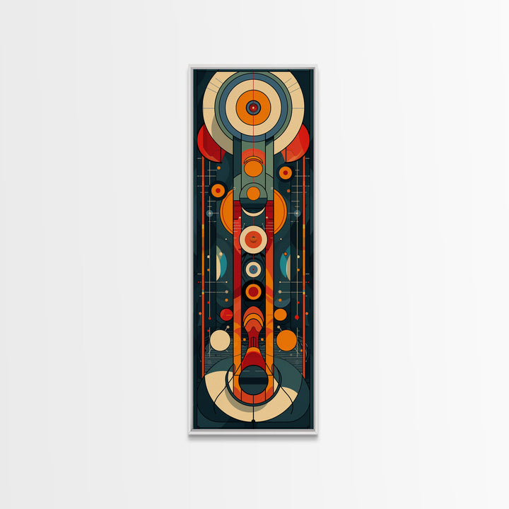 Retro Art Deco Geometric Patterns Wall Art Framed Canvas Print, Scifi / Science Fiction Decor